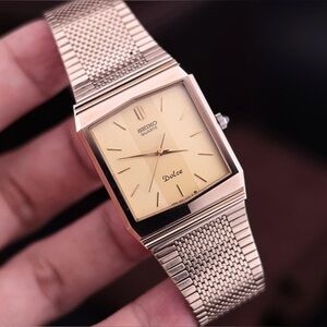 Vintage 1984 Seiko Dolce 9521-5170 Woven Mesh Bracelet Men’s Watch